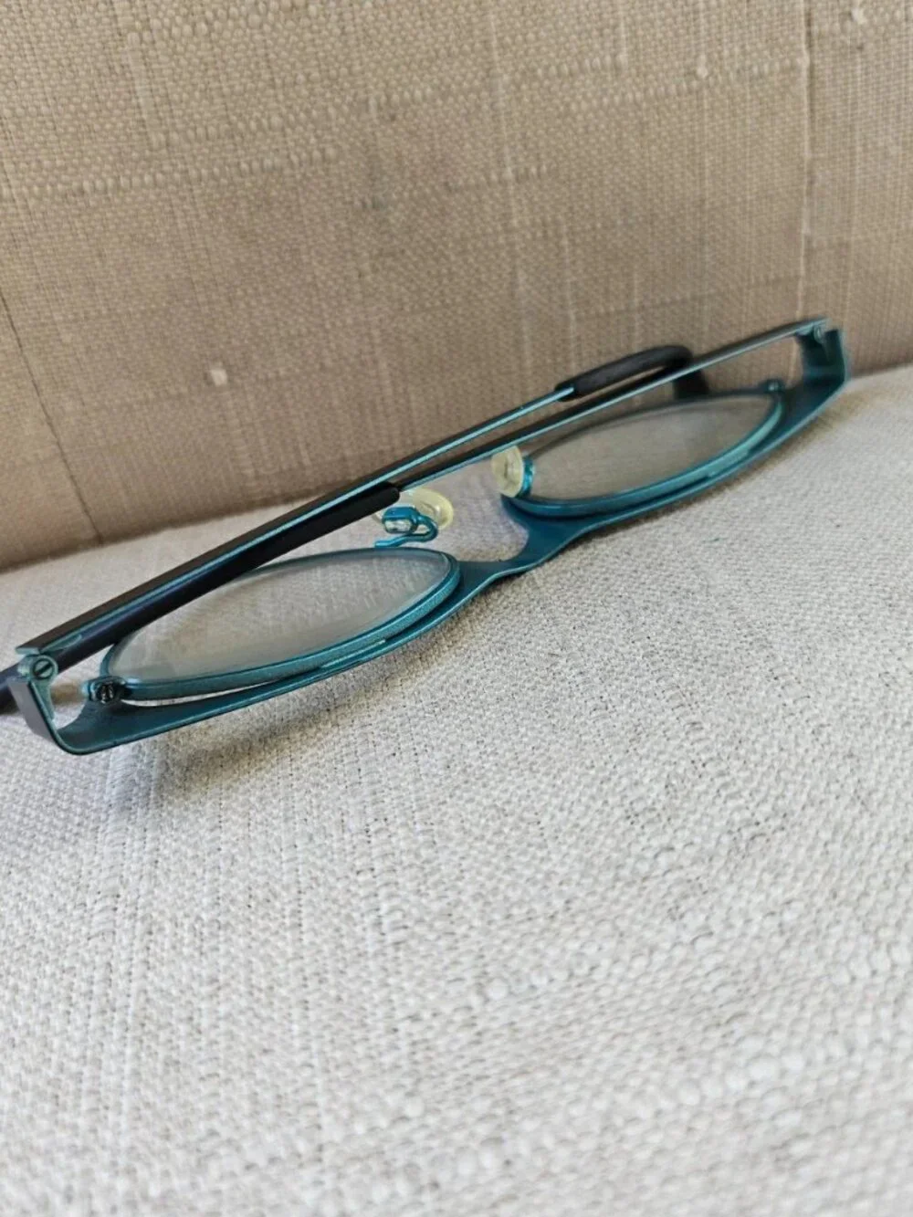 See Women Eyeglasses Frame Black/Turquoise Eyewear Designed Handmade in Holland